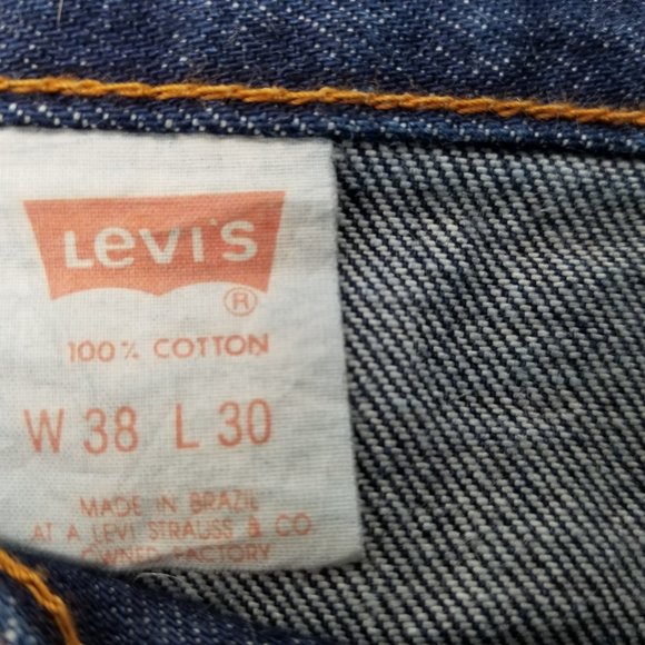 Vintage 1980s 505 Levi’s Orange Tab Mens Denim  Made In Brazil  Sz 38 x30 - Picture 10 of 12